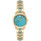 Michael Kors Runway MK6673 women's blue and gold stainless steel watch front view