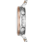 Side profile of Michael Kors Sofie MK6688 multicolored stainless steel bracelet watch