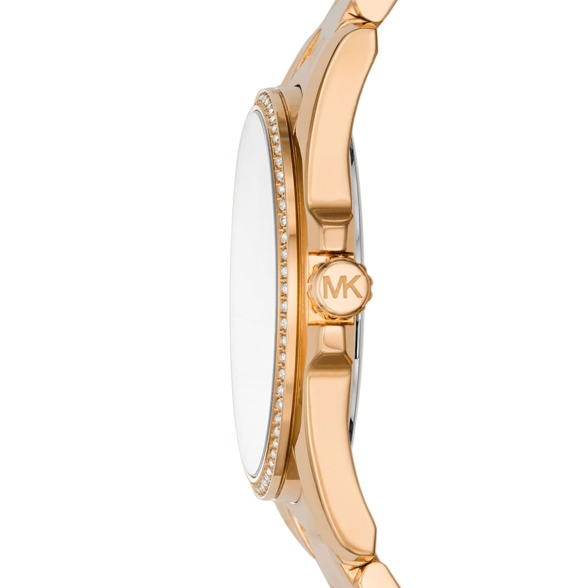 Close-up of Michael Kors MK6693 white analog dial