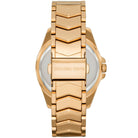 Side profile of Michael Kors Whitney MK6693 gold stainless steel bracelet watch