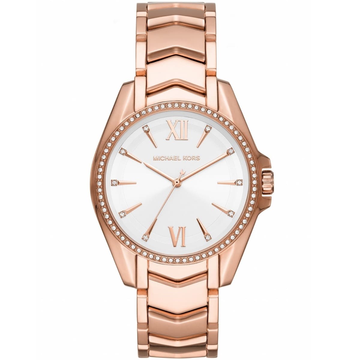 Michael Kors Whitney MK6694 women's rose gold stainless steel watch front view