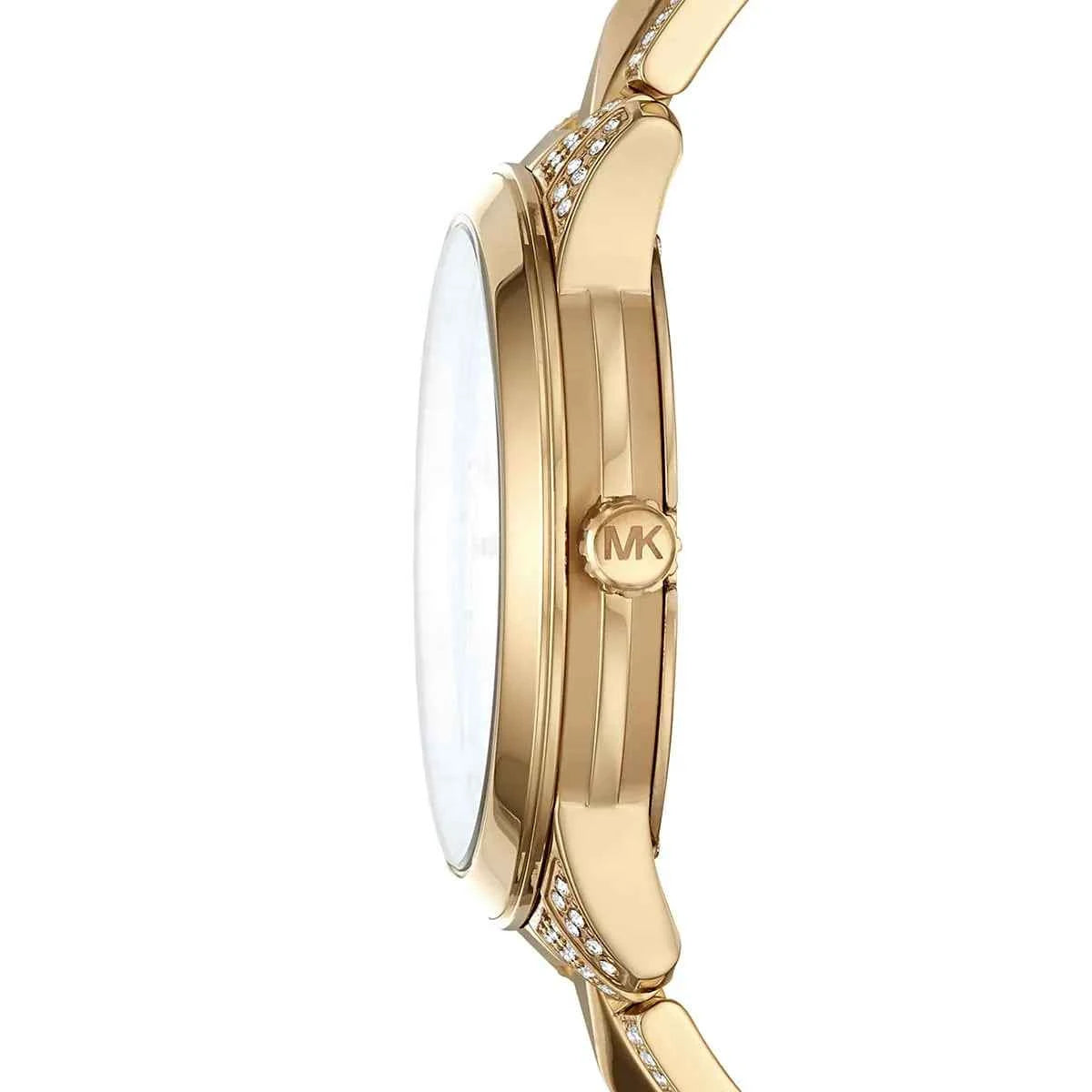 Michael Kors Runway Mercer MK6715 Women's Gold Dial Gold Stainless Steel Watch