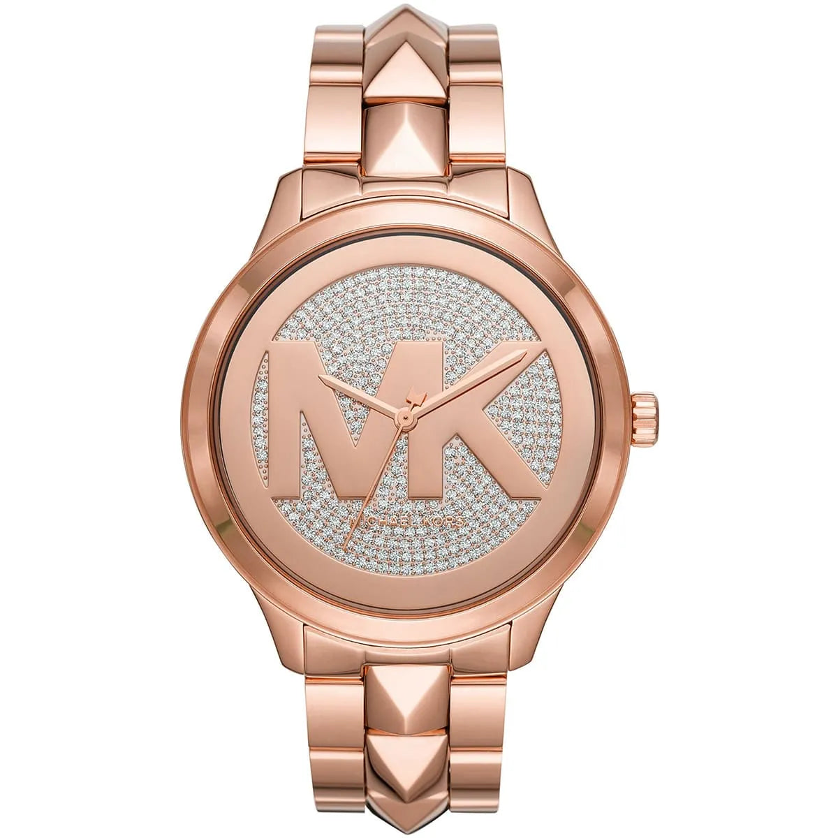 Michael Kors Runway Mercer MK6736 women's rose gold stainless steel watch front view