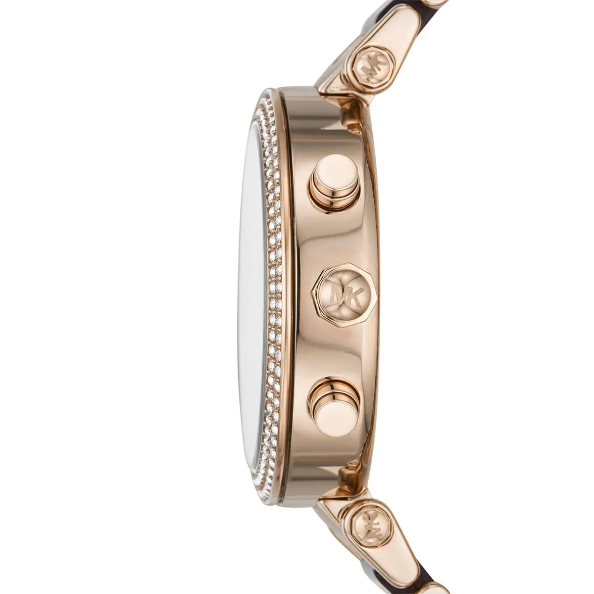 Side profile of Michael Kors Parker MK6832 women's chronograph watch