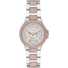 Michael Kors Camille MK6846 women's silver dial two-tone stainless steel watch front view