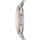 Side profile of Michael Kors Layton MK6849 two-tone stainless steel watch