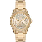 Michael Kors Ritz MK6862 women's gold dial gold stainless steel watch front view
