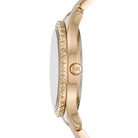 Side profile of Michael Kors Layton MK6892 gold stainless steel watch