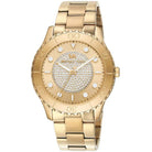 Close-up of Michael Kors MK6911 gold analog dial with gold bracelet