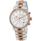 Michael Kors Ritz MK6938 Women's Silver Dial Silver & Rose Gold Stainless Steel Chronograph Watch