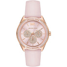 Michael Kors Jessa MK6946 women's pink dial pink leather watch front view