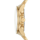Side profile of Michael Kors Wren MK6952 gold stainless steel bracelet watch