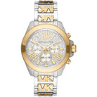 Michael Kors Wren MK6953 women's silver dial two-tone stainless steel watch front view