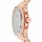 Side profile of Michael Kors Everest MK6972 rose gold stainless steel bracelet watch