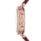 Michael Kors Parker MK6986 Women's Red Dial Red Leather Strap Chronograph Watch