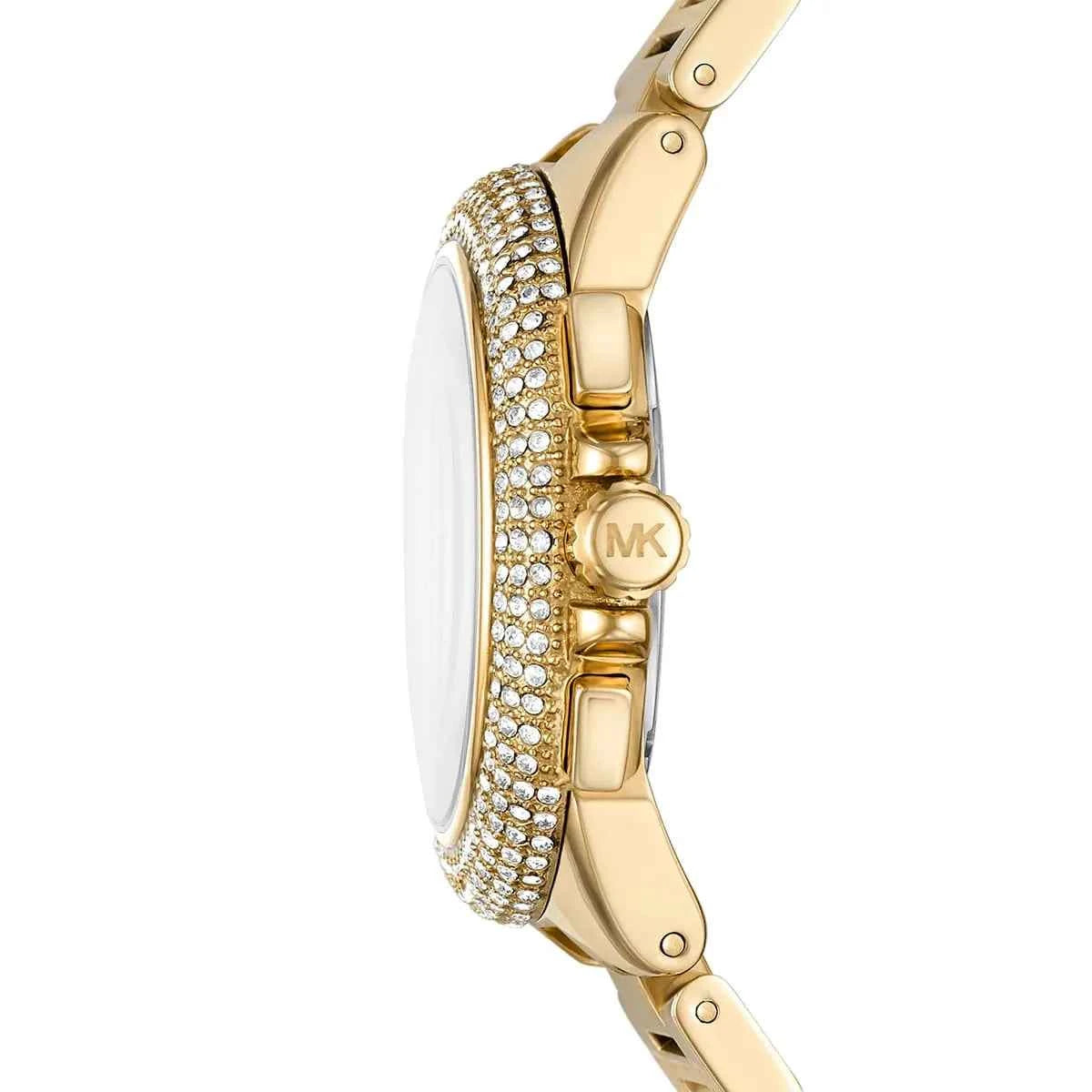 Michael Kors Camille MK6994 Women's White Dial Gold Stainless Steel Chronograph Watch