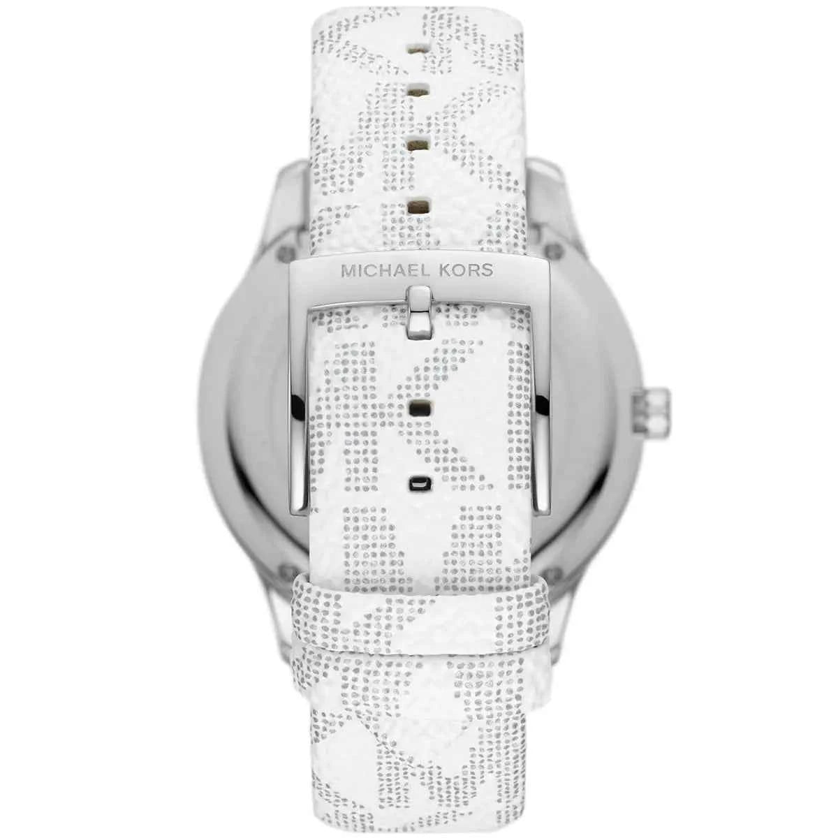 Michael Kors Runway MK6998 Women's White Dial White Polyurethane Strap Watch