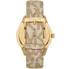 Michael Kors Runway MK6999 Women's Gold Dial Brown Polyurethane Strap Watch