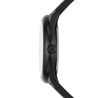 Side profile of Michael Kors Janelle MK7138 black silicone rubber strap watch
