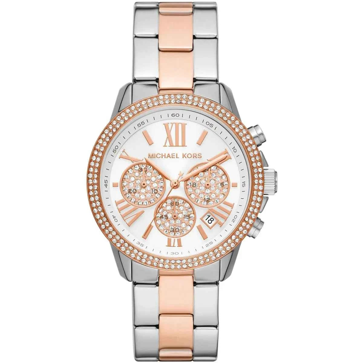 Michael Kors Brynn MK7201 Women's White Dial Two-Tone Stainless Steel Watch