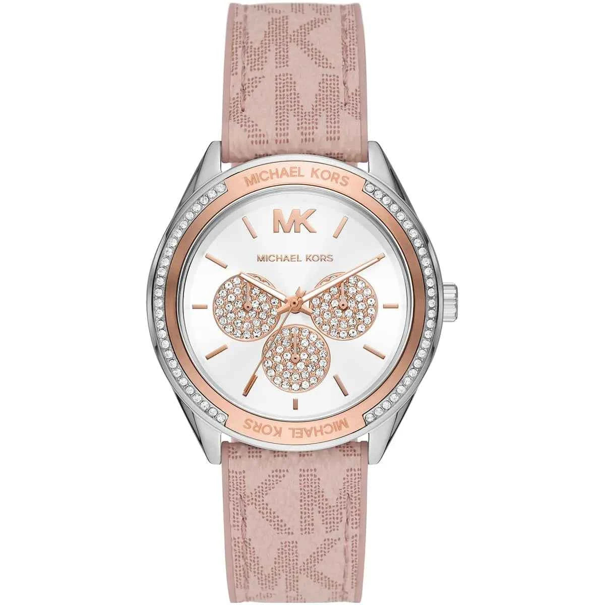 Michael Kors Jessa MK7206 Women's Silver Dial Pink Polyurethane Strap Watch