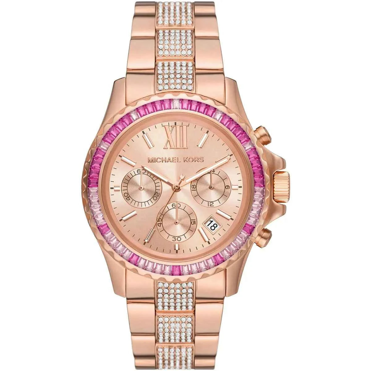 Michael Kors Everest MK7211 Women's Rose Gold Dial Rose Gold Stainless Steel Watch