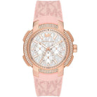 Michael Kors Sidney MK7222 Women's White Dial Pink Polyurethane Strap Watch