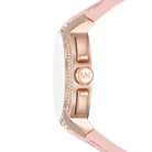 Michael Kors Sidney MK7222 Women's White Dial Pink Polyurethane Strap Watch