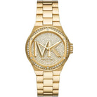 Michael Kors Lennox MK7229 women's gold dial gold stainless steel watch front view