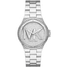 Michael Kors Lennox MK7234 women's silver dial silver stainless steel watch front view
