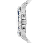 Side profile of Michael Kors Everest MK7237 silver stainless steel bracelet watch