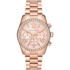 Michael Kors Lexington MK7242 women's rose gold dial rose gold stainless steel watch front view