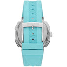 Michael Kors Sidney MK7246 Women's White Dial Turquoise Silicone Strap Watch