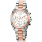 Michael Kors Bradshaw MK7258 Women's White Dial Two-Tone Stainless Steel Chronograph Watch