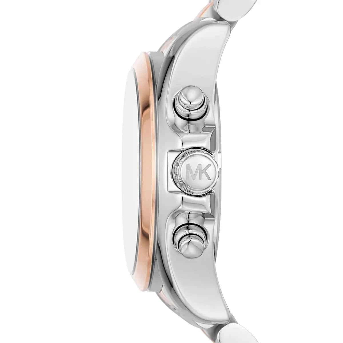 Michael Kors Bradshaw MK7258 Women's White Dial Two-Tone Stainless Steel Chronograph Watch