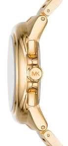 Michael Kors Oversized Camille MK7270 Women's White Dial Gold Stainless Steel Chronograph Watch