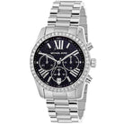 Michael Kors Lexington MK7277 Women's Blue Dial Silver Stainless Steel Chronograph Watch