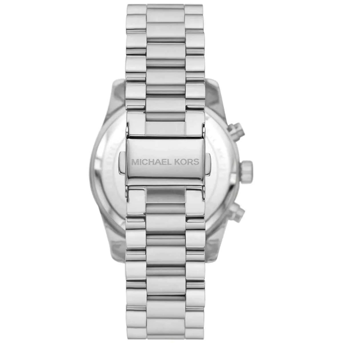 Michael Kors Lexington MK7277 Women's Blue Dial Silver Stainless Steel Chronograph Watch