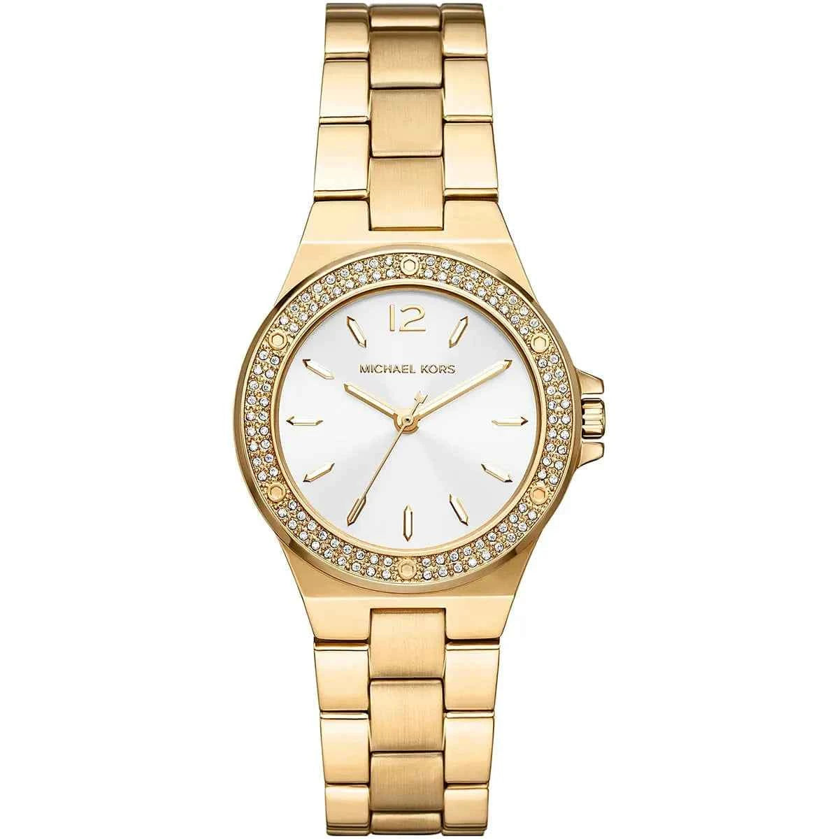 Michael Kors Lennox MK7278 Women's White Dial Gold Stainless Steel Watch
