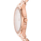Michael Kors Lennox MK7279 Women's White Dial Rose Gold Stainless Steel Watch