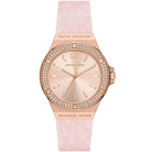 Michael Kors Lennox MK7282 Women's Rose Gold Dial Pink Silicone Strap Watch