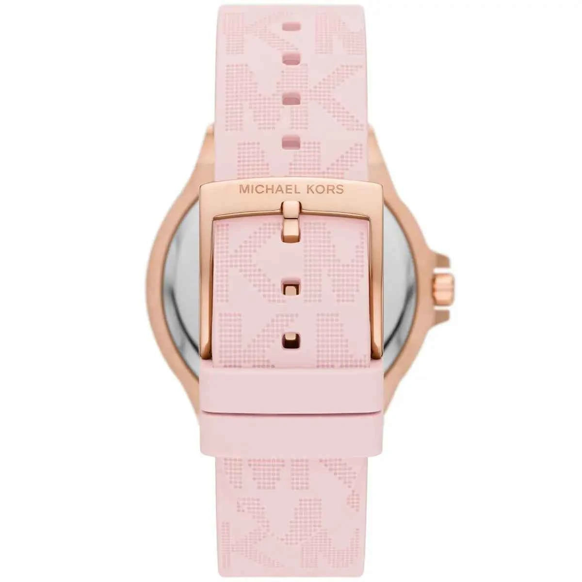 Michael Kors Lennox MK7282 Women's Rose Gold Dial Pink Silicone Strap Watch