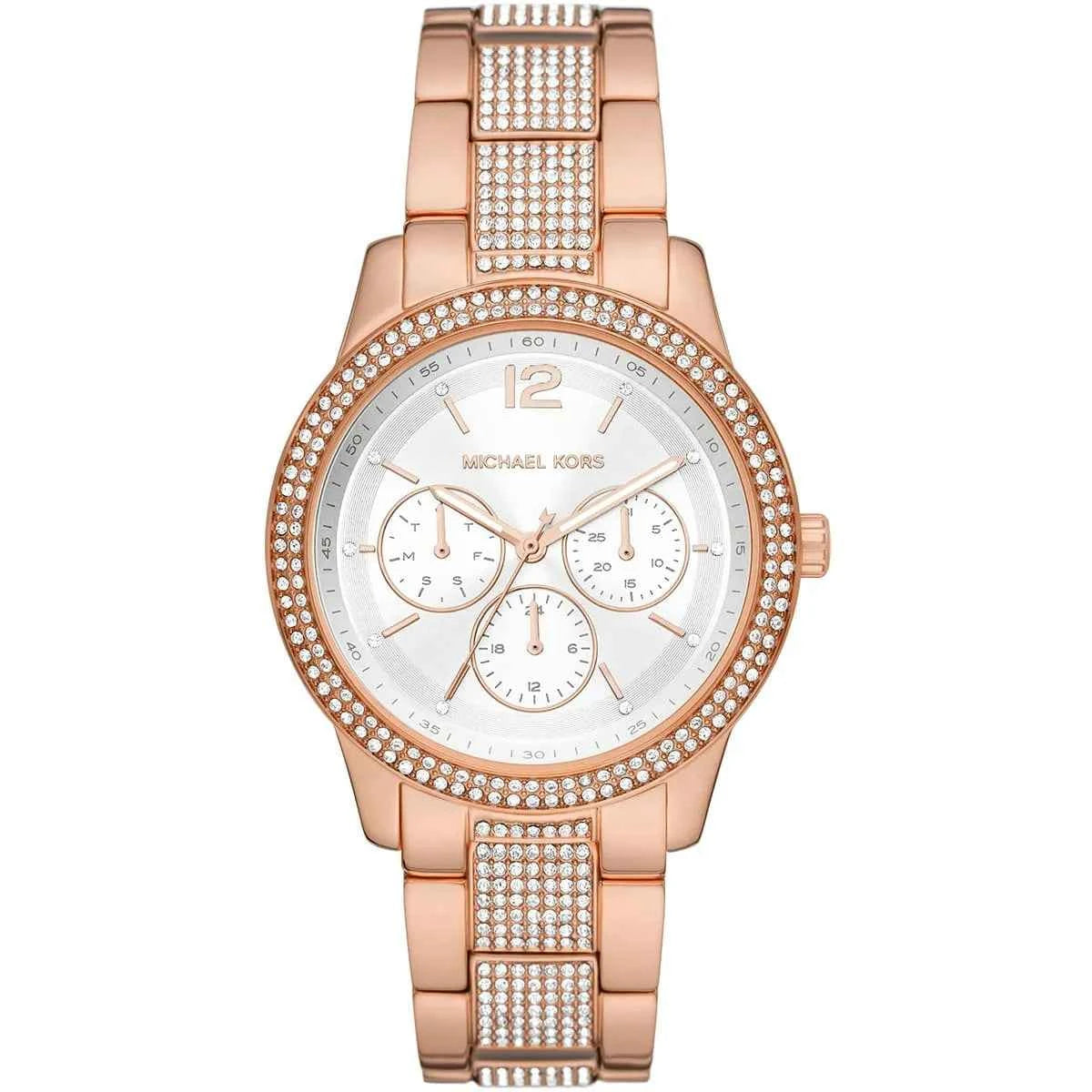 Michael Kors Tibby MK7293 Women's Silver Dial Rose Gold Stainless Steel Watch