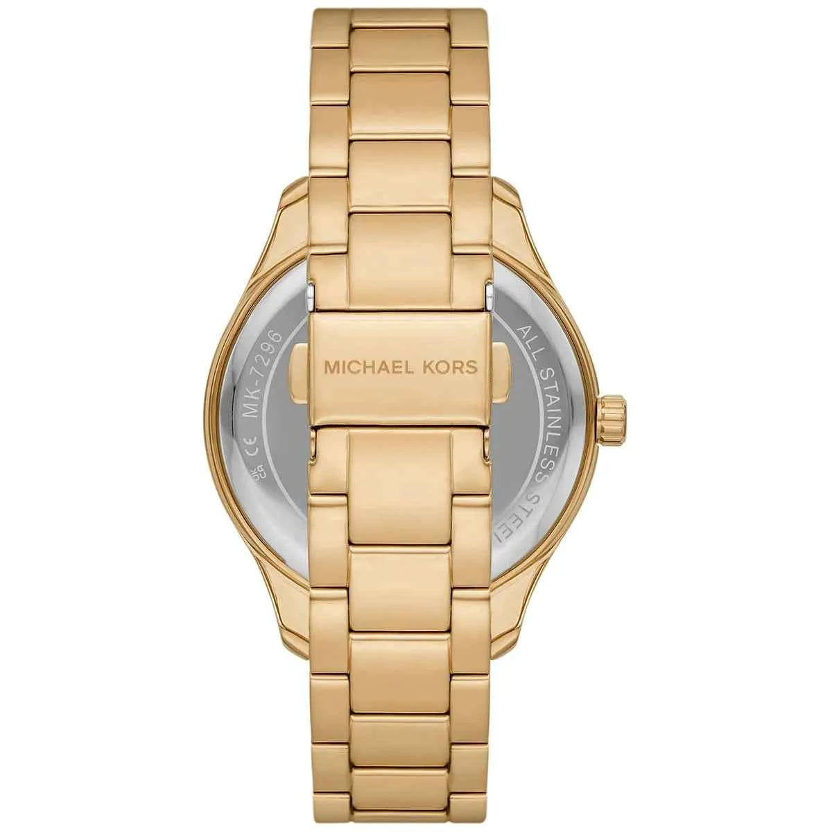 Michael Kors Layton MK7296 Women's Brown Dial Gold Stainless Steel Watch