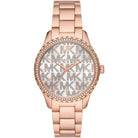 Michael Kors Layton MK7297 Women's White Dial Rose Gold Stainless Steel Watch