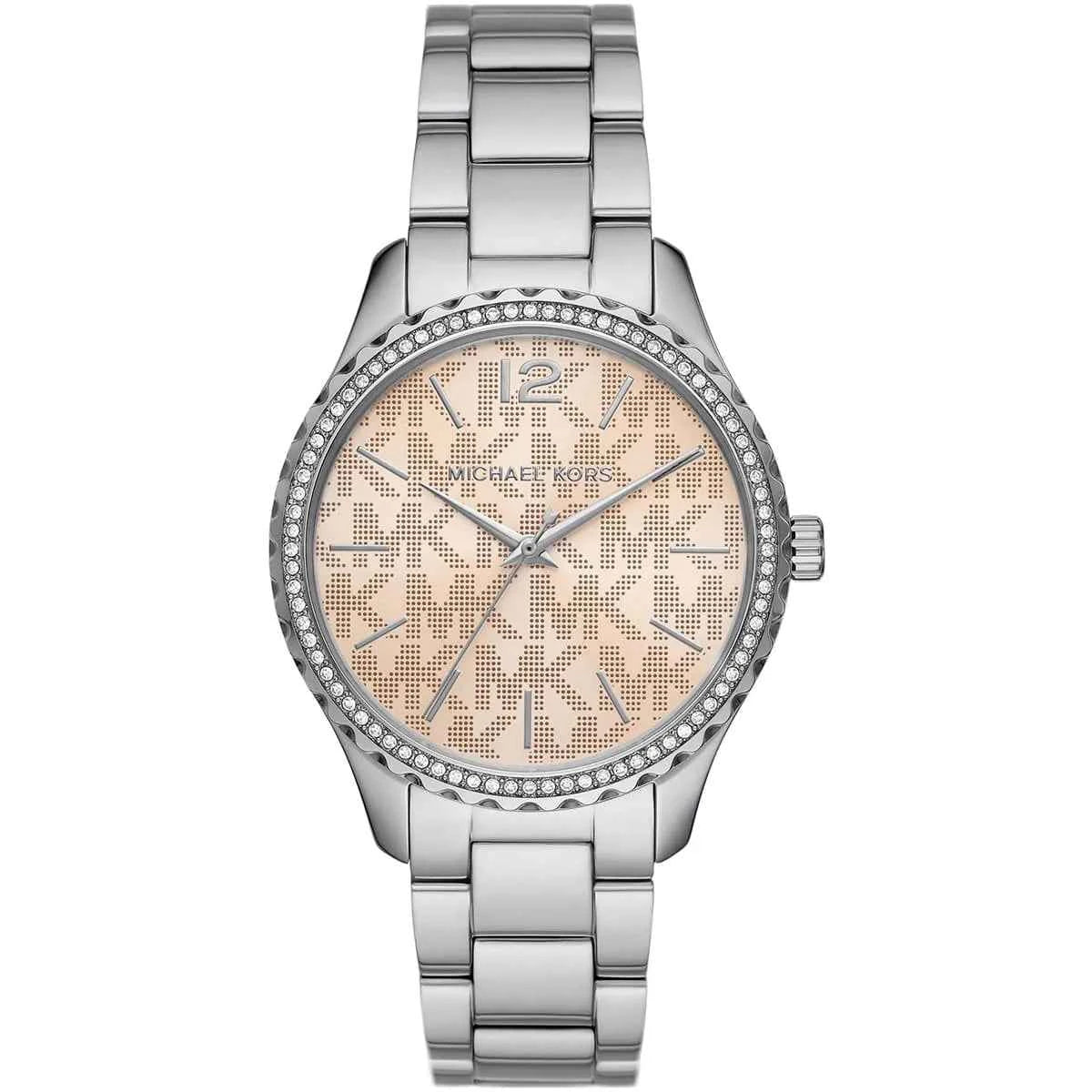 Michael Kors Layton MK7298 Women's Pink Dial Silver Stainless Steel Watch