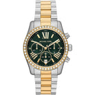 Michael Kors Lexington MK7303 Women's Green Dial Two-Tone Stainless Steel Chronograph Watch