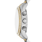 Michael Kors Lexington MK7303 Women's Green Dial Two-Tone Stainless Steel Chronograph Watch