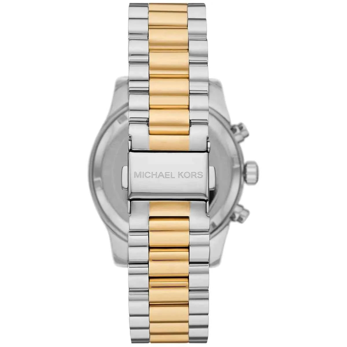 Michael Kors Lexington MK7303 Women's Green Dial Two-Tone Stainless Steel Chronograph Watch