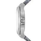 Side profile of Michael Kors Lennox MK7309 genuine gray leather watch